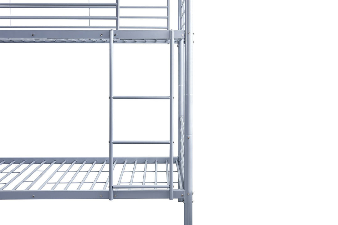 STAPELBED SAMMY SPLITSBAAR METAAL GRIJS - Wow Home Grijs 90x200