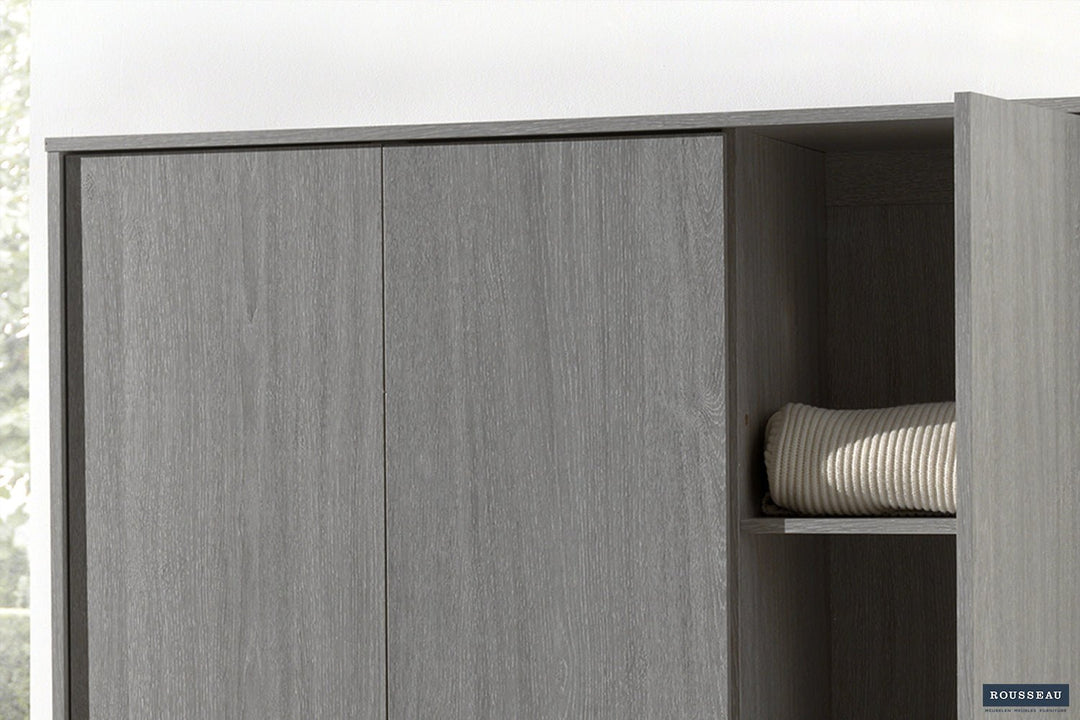 KLEDINGKAST RAY 3 DEUREN - Wow Home Grijs 117.5x180 cm