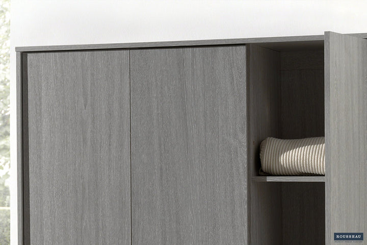 KLEDINGKAST RAY 3 DEUREN - Wow Home Grijs 117.5x180 cm