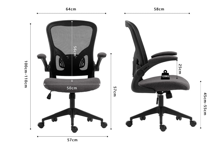BUREAUSTOEL MARCOS - Wow Home Grijs