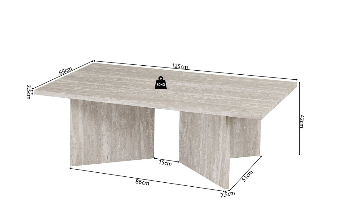 SALONTAFEL LITAR - Wow Home Grijs 125x65