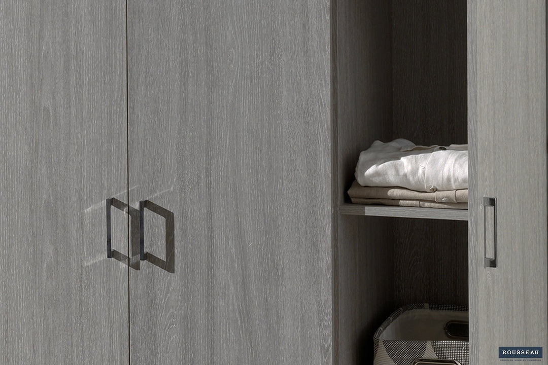KLEDINGKAST RAY 3 DEUREN - Wow Home Grijs 117.5x180 cm