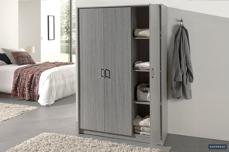 KLEDINGKAST RAY 3 DEUREN - Wow Home Grijs 117.5x180 cm