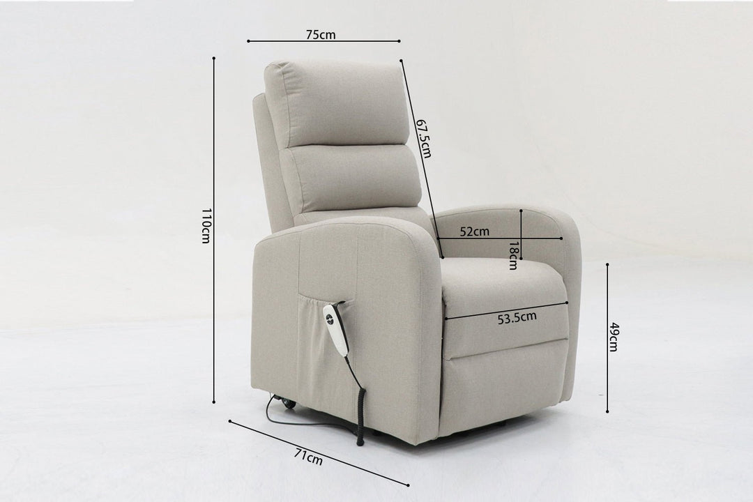 Elektrische relax stoel - Wow Home lichtgrijs