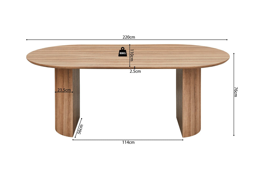 TAFEL LAGOS - Wow Home Oud Eik 200 CM