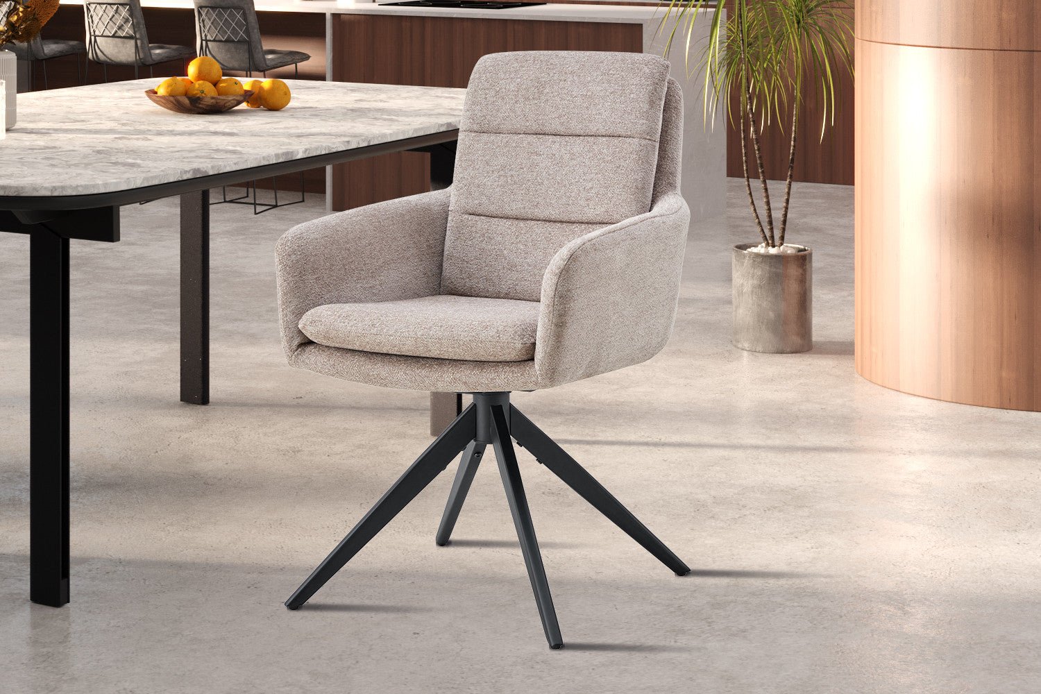 Stoel Lisold draaibaar - Wow Home Raven 30 Zand