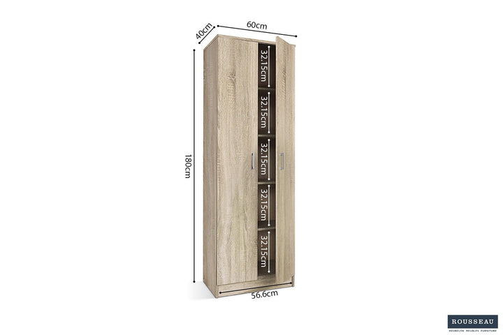 OPBERGKAST RAY 2 DEUREN - Wow Home sonoma 60x180 cm