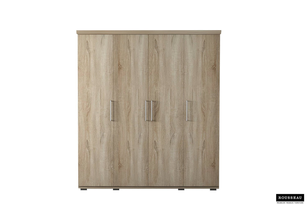 KLEDINGKAST MIKE 2 - 4 DEUREN SONOMA - Wow Home sonoma 160x183 cm