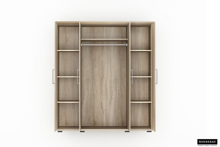 KLEDINGKAST MIKE 2 - 4 DEUREN SONOMA - Wow Home sonoma 160x183 cm