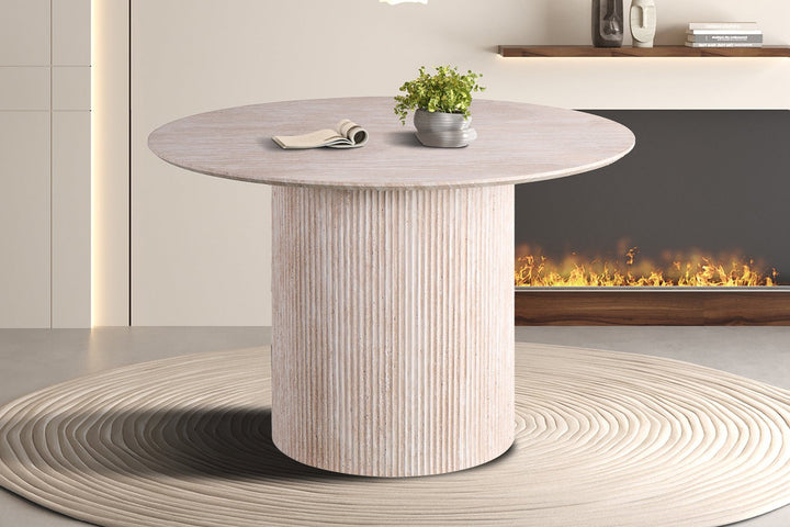 TAFEL LAGOS ROND 120Ø - Wow Home Travetin 120 DIA Rond