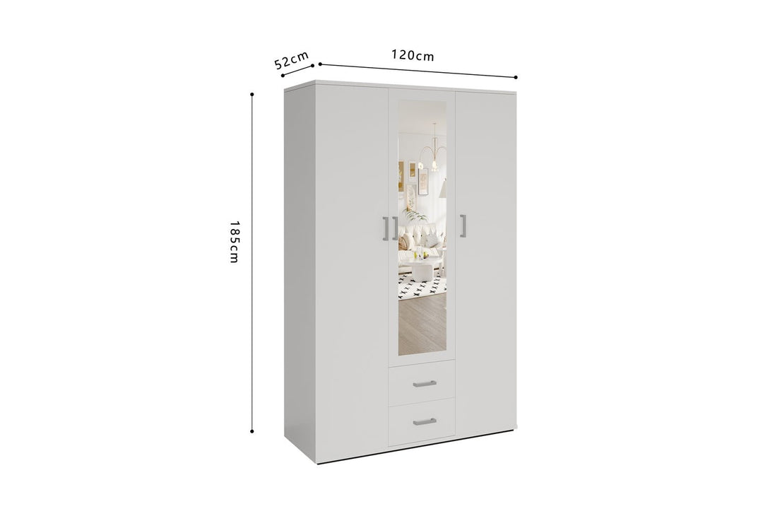 KLEDINGKAST MARC DONKERGRIJS - Wow Home Wit 120x185 cm