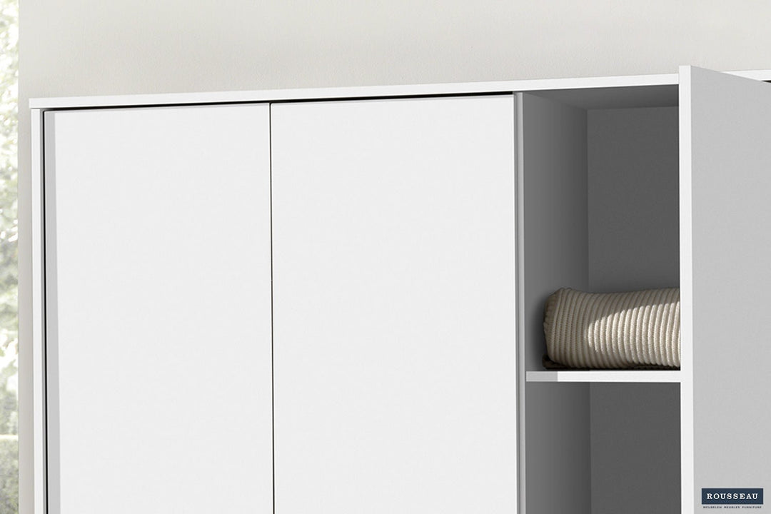 KLEDINGKAST RAY 3 DEUREN - Wow Home Wit 117.5x180 cm