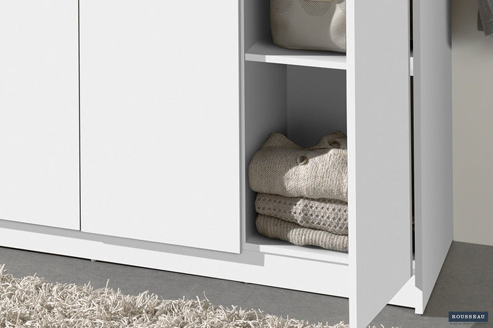 KLEDINGKAST RAY 3 DEUREN - Wow Home Wit 117.5x180 cm