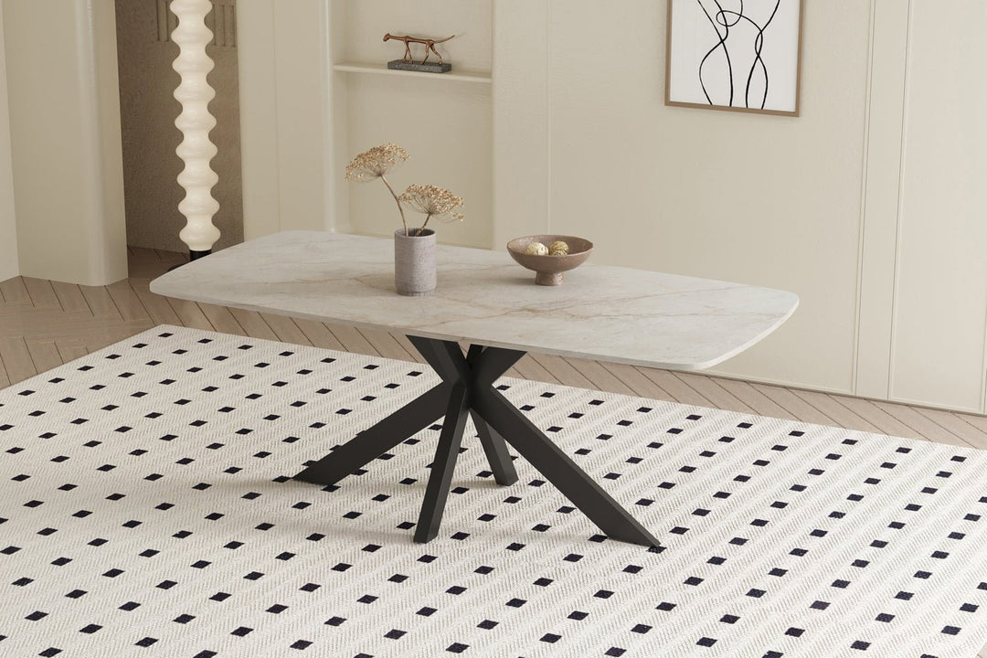 EETTAFEL APOLLO - Wow Home Zwart 180X90X76