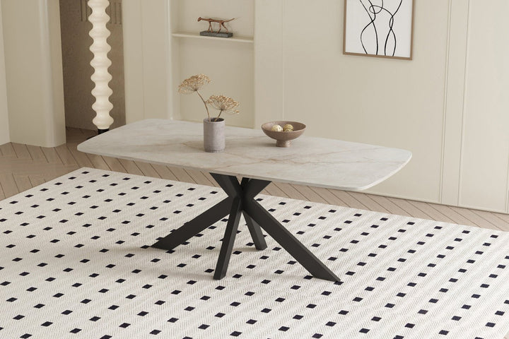 EETTAFEL APOLLO - Wow Home Zwart 180X90X76