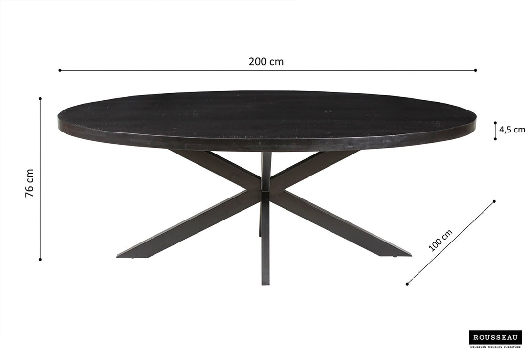 EETTAFEL ALEXIA - Wow Home Zwart 100 DIA