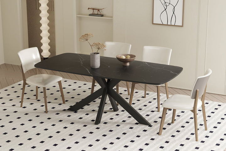 EETTAFEL APOLLO - Wow Home Zwart 180X90X76