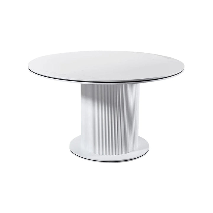 EETTAFEL AQUA WHITE CERAMIC - Wow Home Zwart 130Ø
